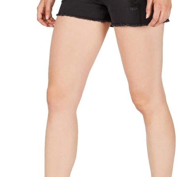 NUMERO Women's High Rise Black Denim Jean Shorts Size 28 - Picture 2 of 3